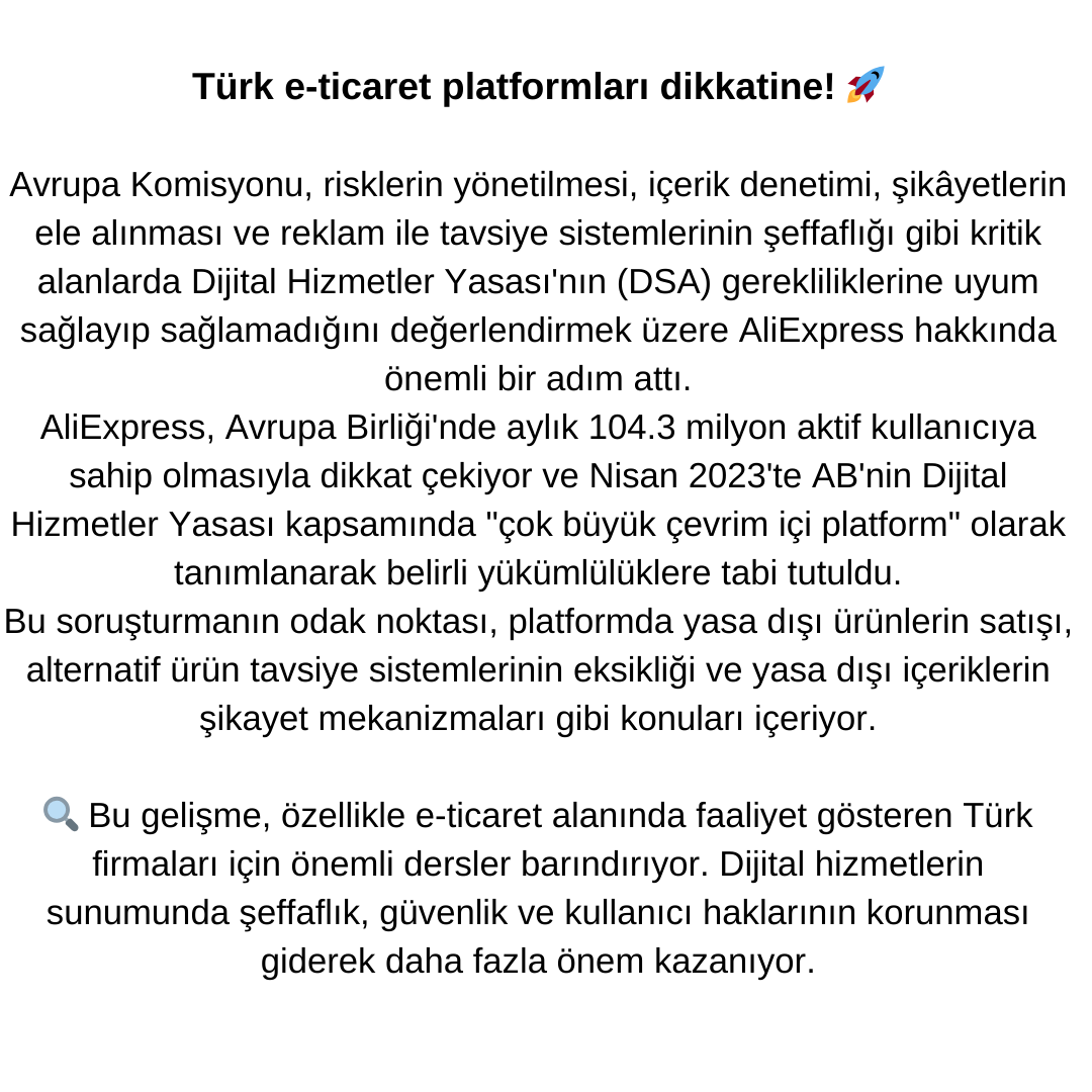 Türk e-ticaret platformları dikkatine!