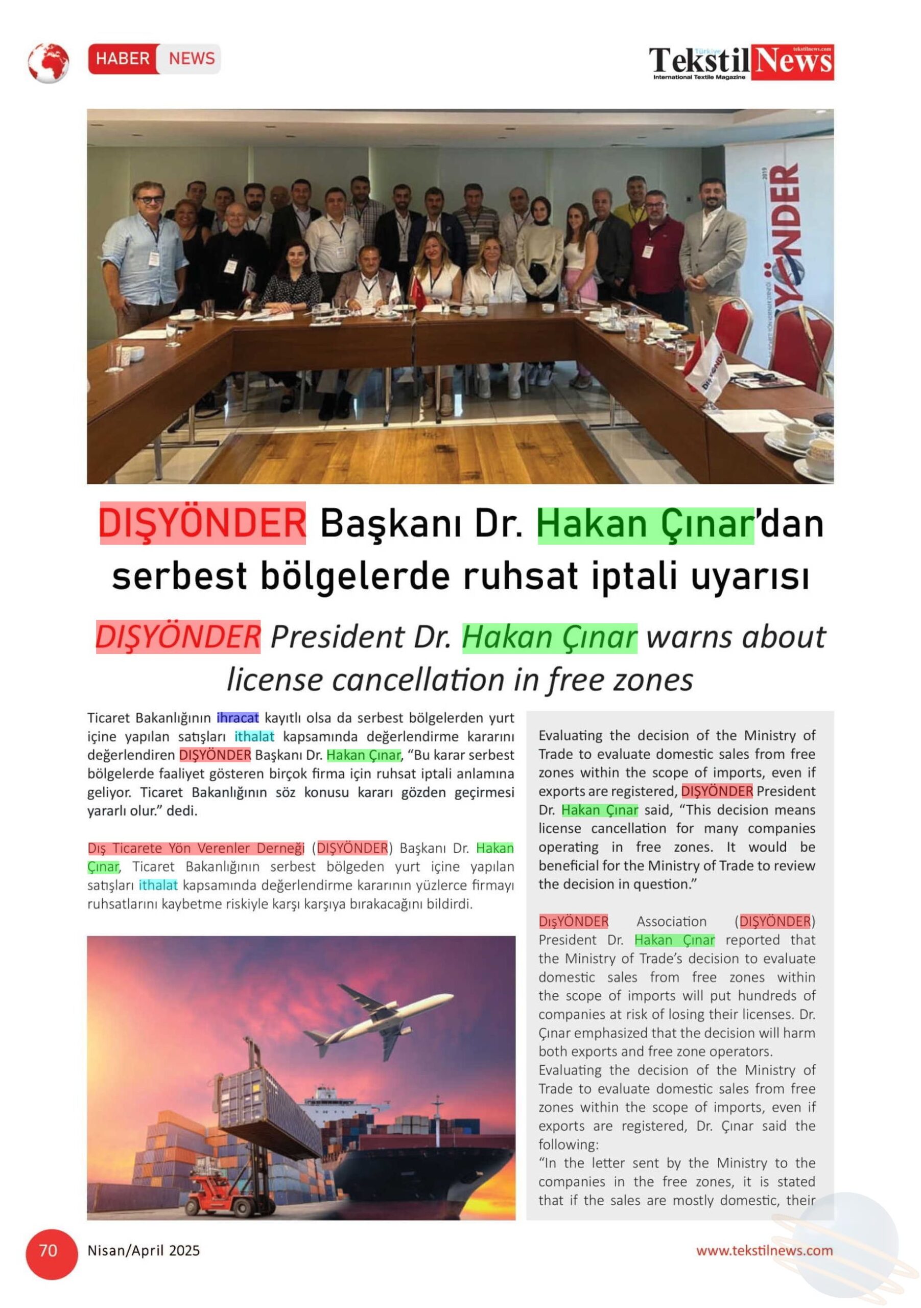 Dışyönder Yönetim Kurulu Başkanımız Dr.Hakan Çınar’ın basında çıkan demeçleri